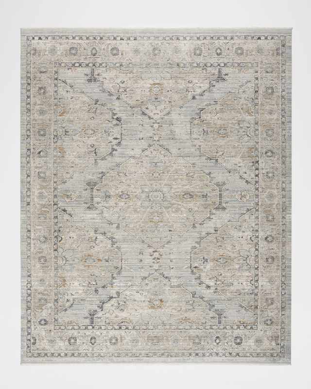 Lynx Light Blue Power-Loomed Rug, 12' x 15'